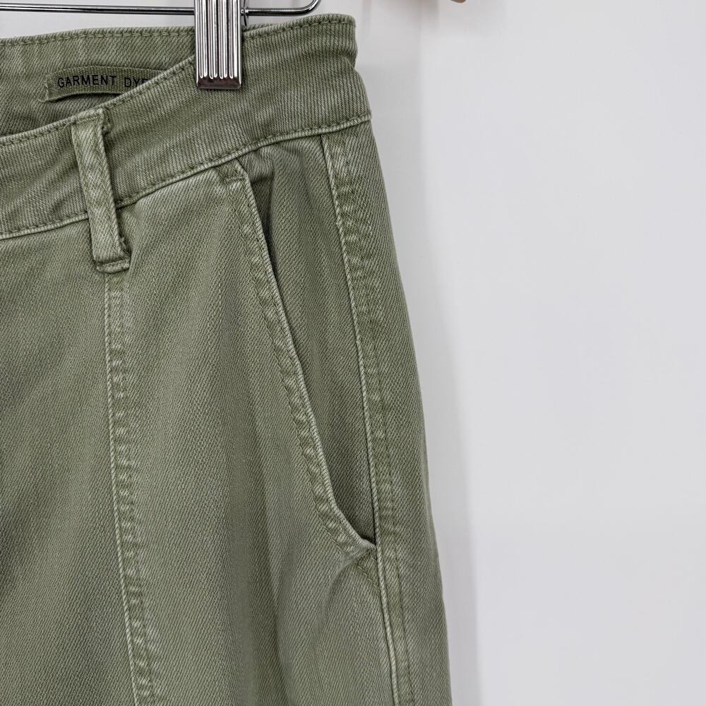 Judy Blue Greenwich Front Seam Straight Fit Wide Bottom Jeans Size 11/30 Sage - Picture 9 of 10